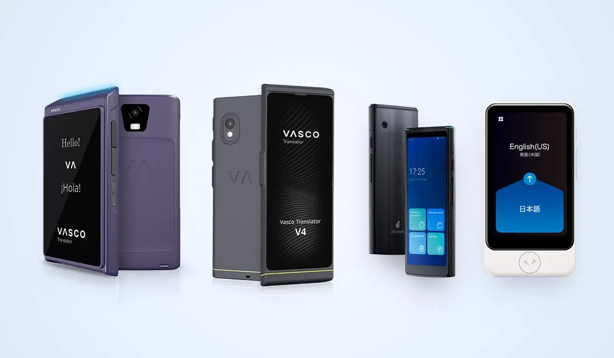 Srovnání kapesních překladačů: Vasco Translator Q1, Vasco Translator V4, Jarvisen a Pocketalk.